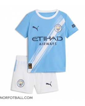 Billige Fotballdrakt Manchester City Replika Hjemmedraktsett Barn 2025-26 Kortermet (med bukser)